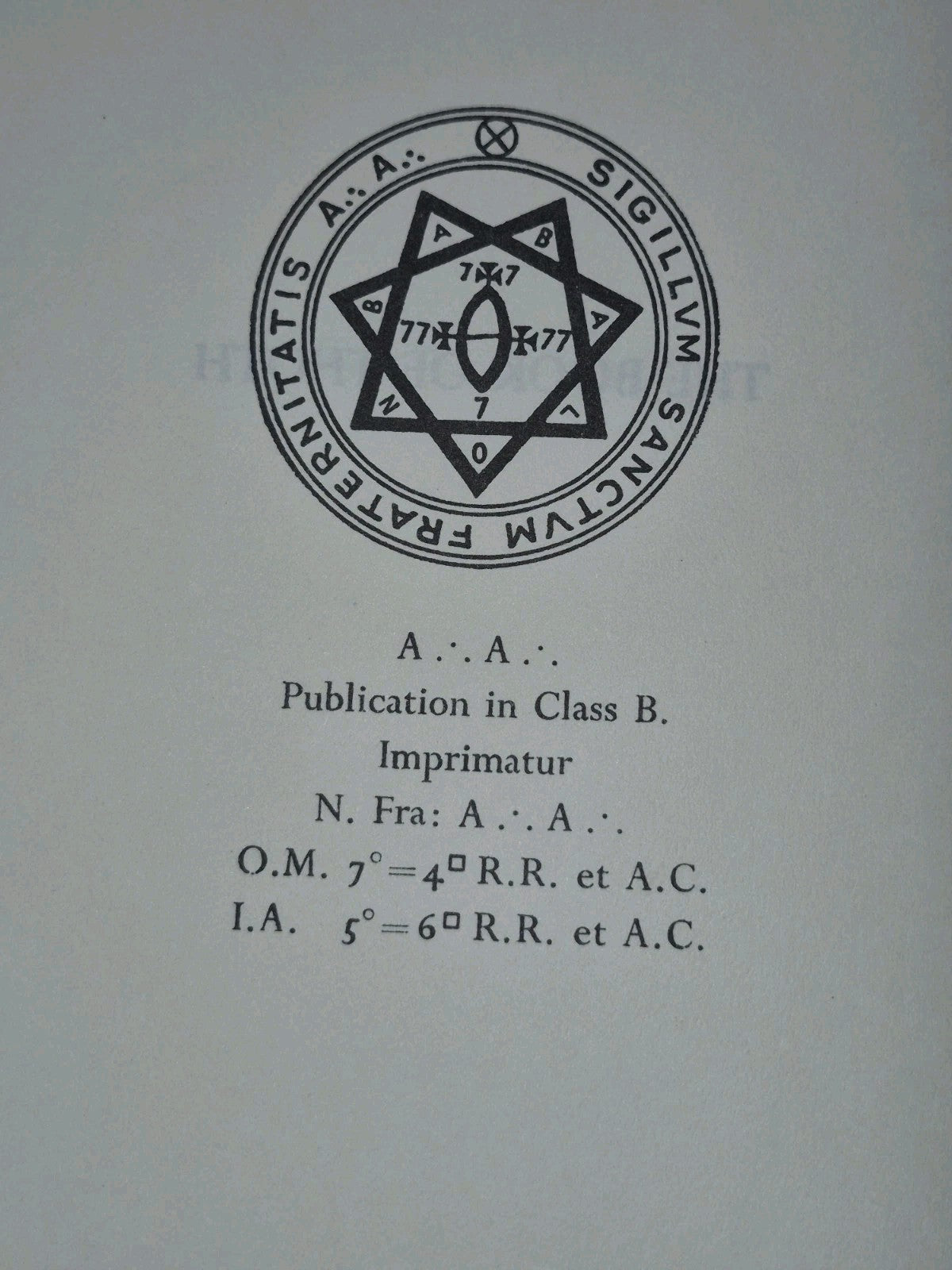 Aleister CROWLEY. The Book of Thoth. (Samuel Weiser, 1982)3