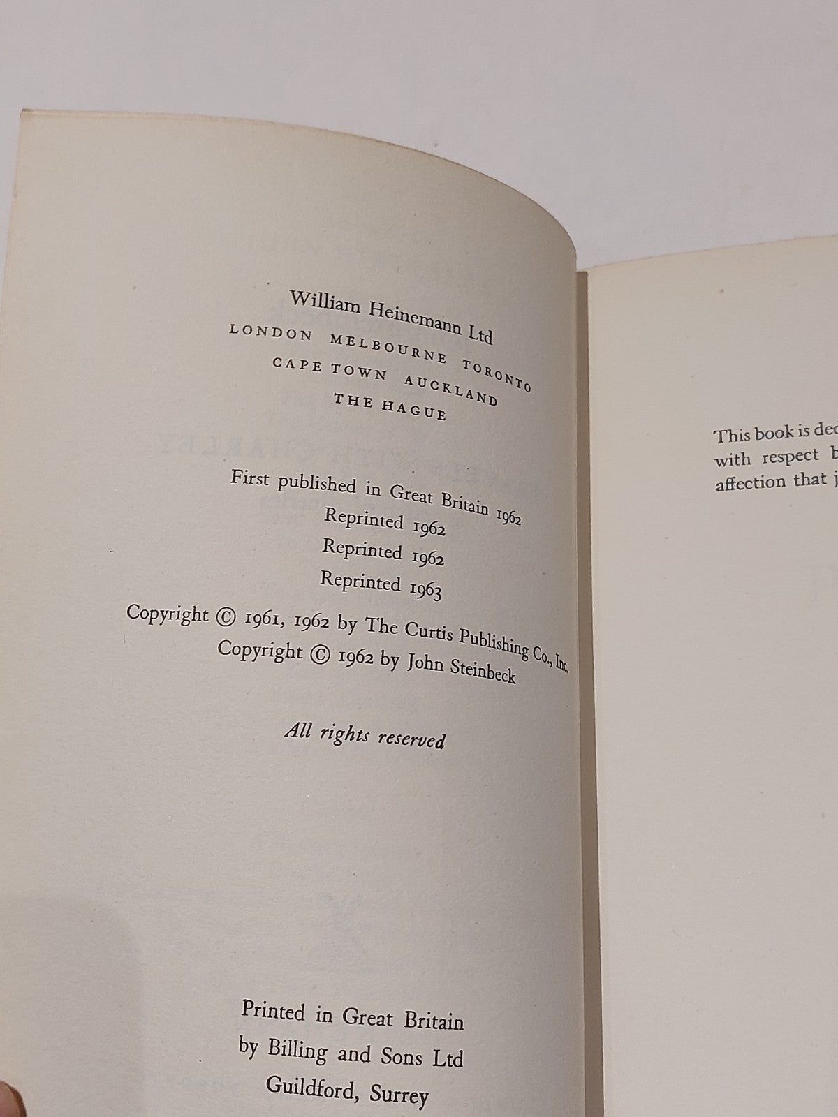 Travels With Charley John By Steinbeck UK  Hb Book (1963)5