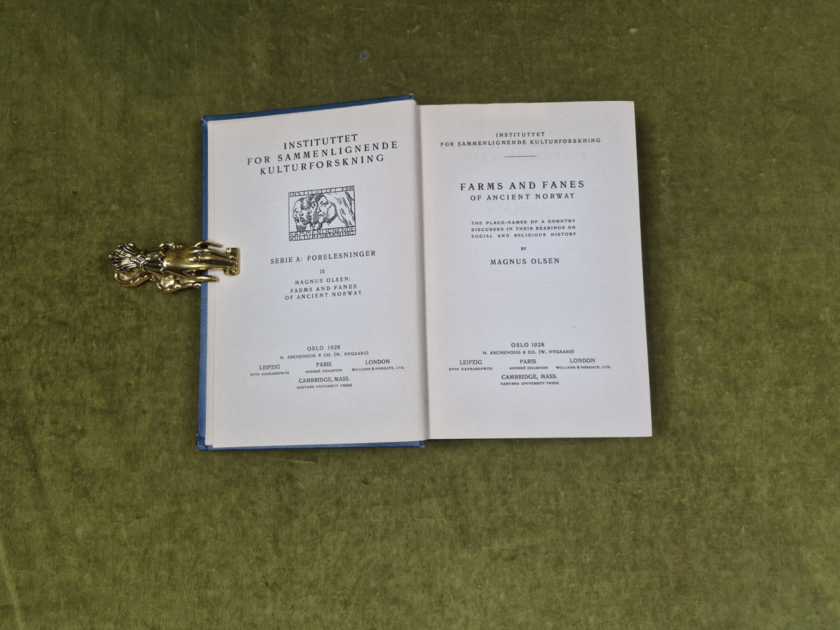 Farms and Fanes of Ancient Norway - Magnus Olsen 1928 Aschehoug HB4