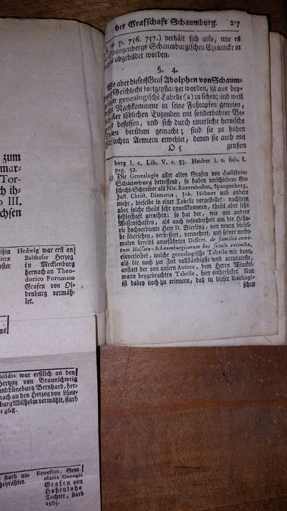 Sammlung  Historie  Schaumburg 1751 German Book, Collection Of 4 In 1 Binding 18