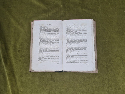A Provincial Glossary by Francis Grose - 2nd Ed corrected for S Hooper 1790 HB6