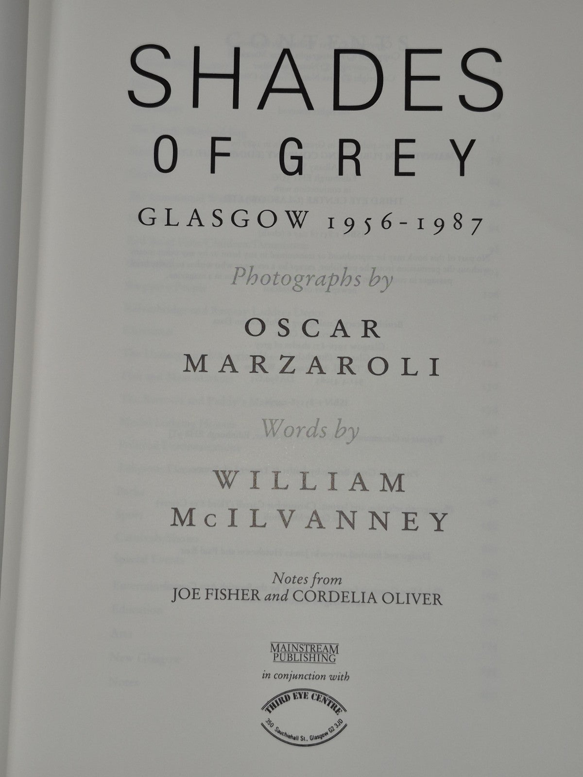 Oscar Marzaroli & William McIlvanney Shades of Grey: Glasgow, 1956-19874