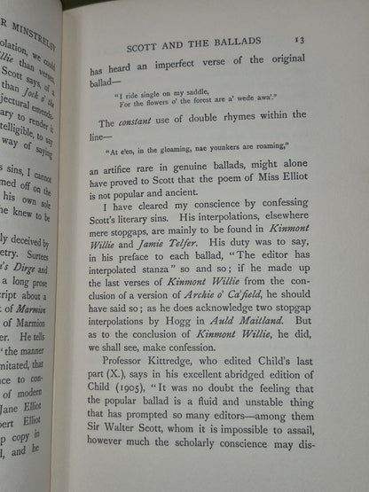 Sir Walter Scott and the Border Minstrelsy By Andrew Lang 19105
