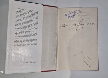 Psychic Healing Harry Edwards 1959 HC DJ  Spiritualist Press Signed By Author 7