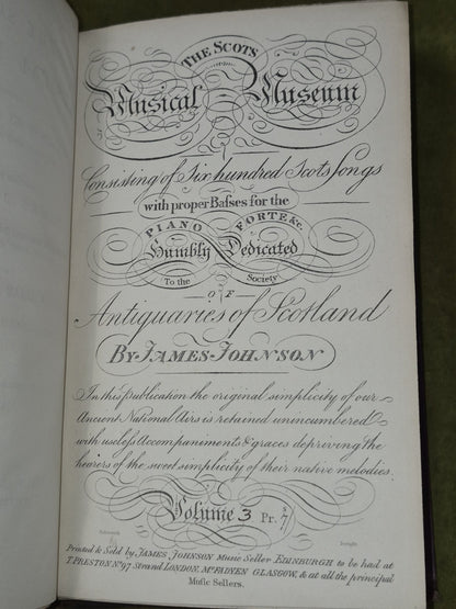 The Scots Musical Museum Burns 1853 William Blackwood William Stenhouse8