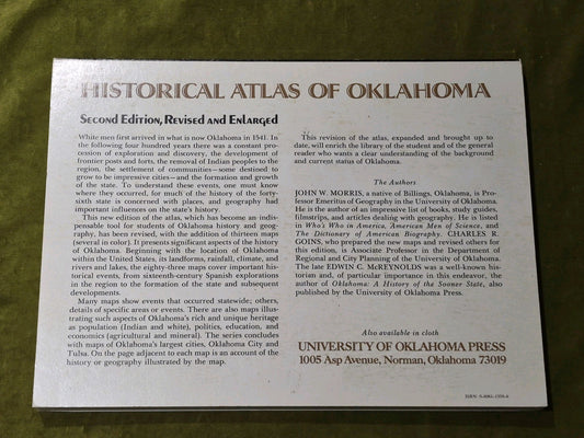 Historical Atlas of Oklahoma By John Morris & Edwin McReynolds 19851