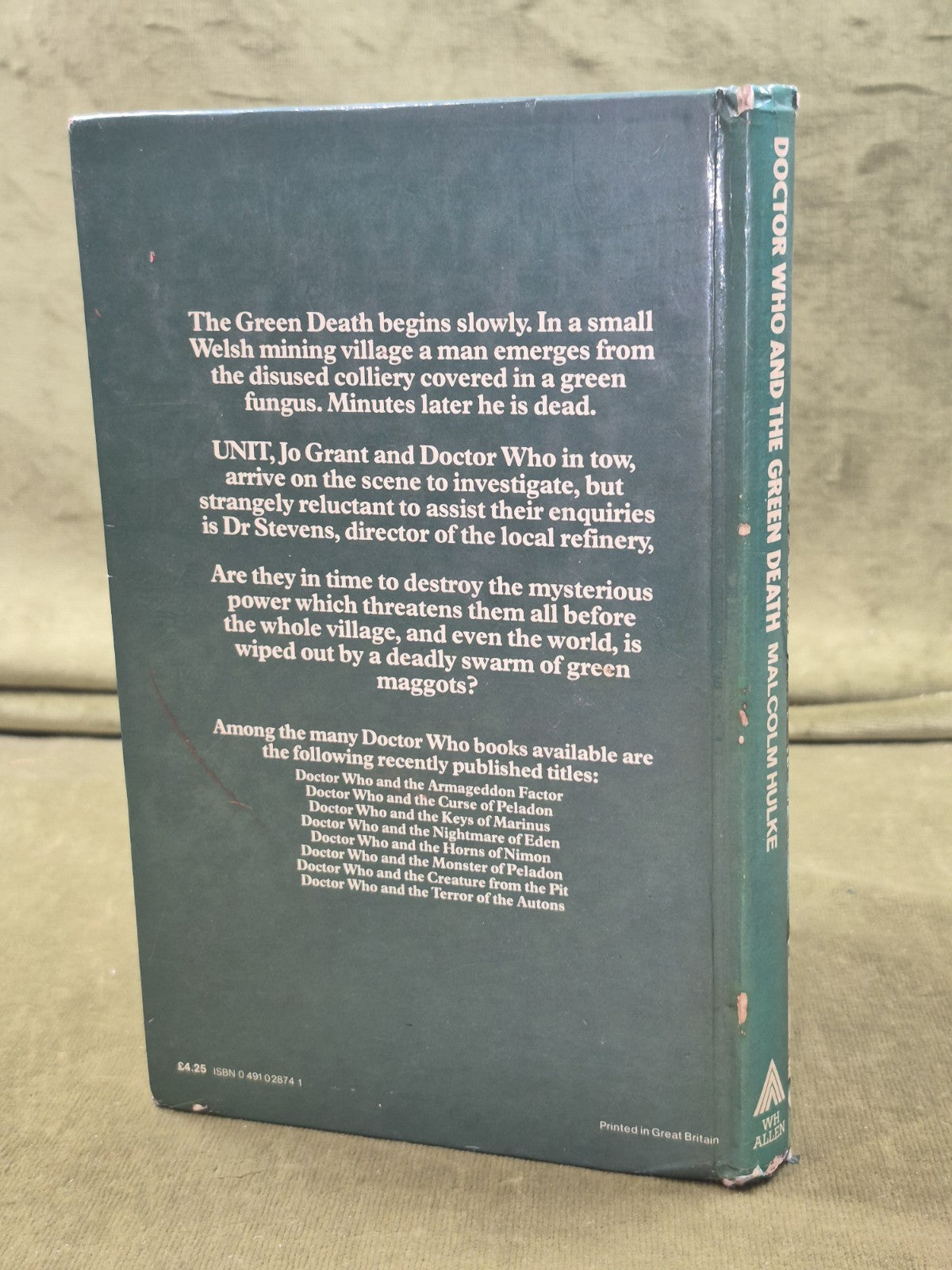 Doctor Who and the Green Death Hardback First Edition 1981 Malcolm Hulke1