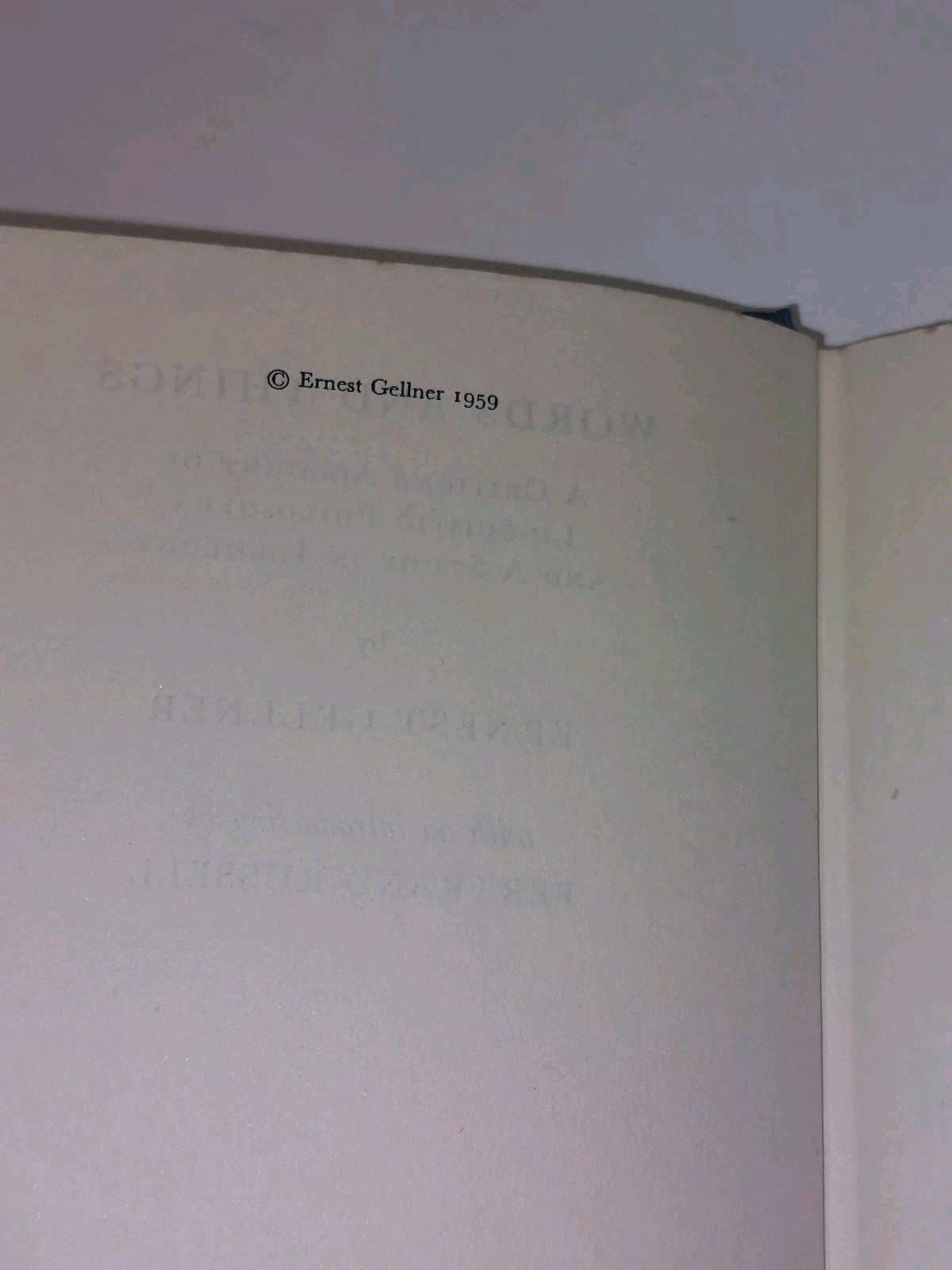 Words and Things by Ernest Gellner [Gollancz] (1959) 1st Ed Hb With Dj 4
