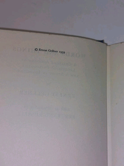 Words and Things by Ernest Gellner [Gollancz] (1959) 1st Ed Hb With Dj 4