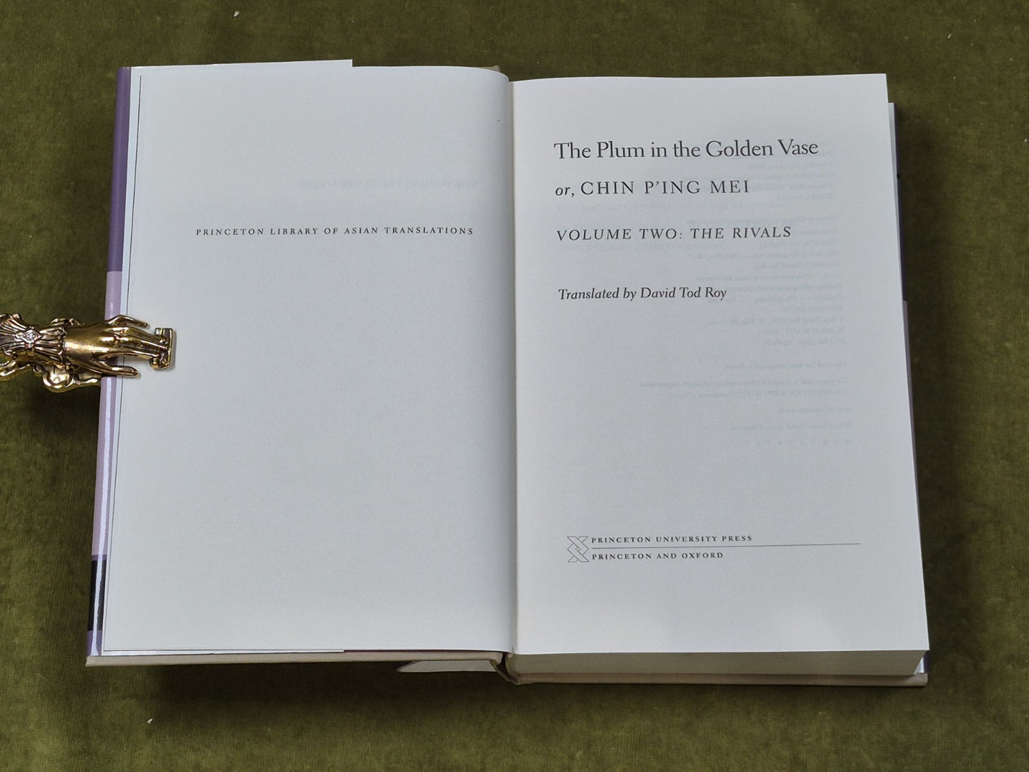 The Plum in the Golden Vase or, Chin P'ing Mei, Vol. 2 The Rivals3