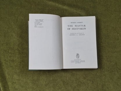 The Master Of Hestviken - Sigrid Undset 1934 Cassell HB3