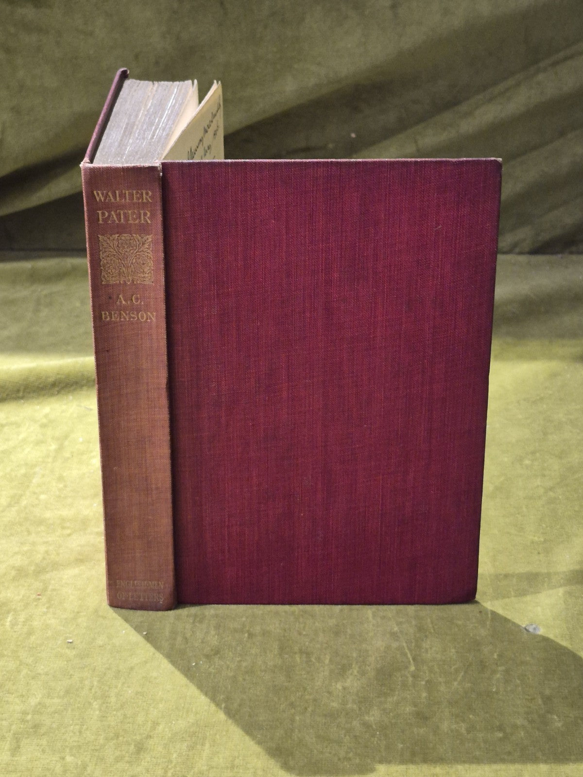 Walter Pater - A C Benson Macmillan 1906 with Provenance from J Ramsey Macdonald0