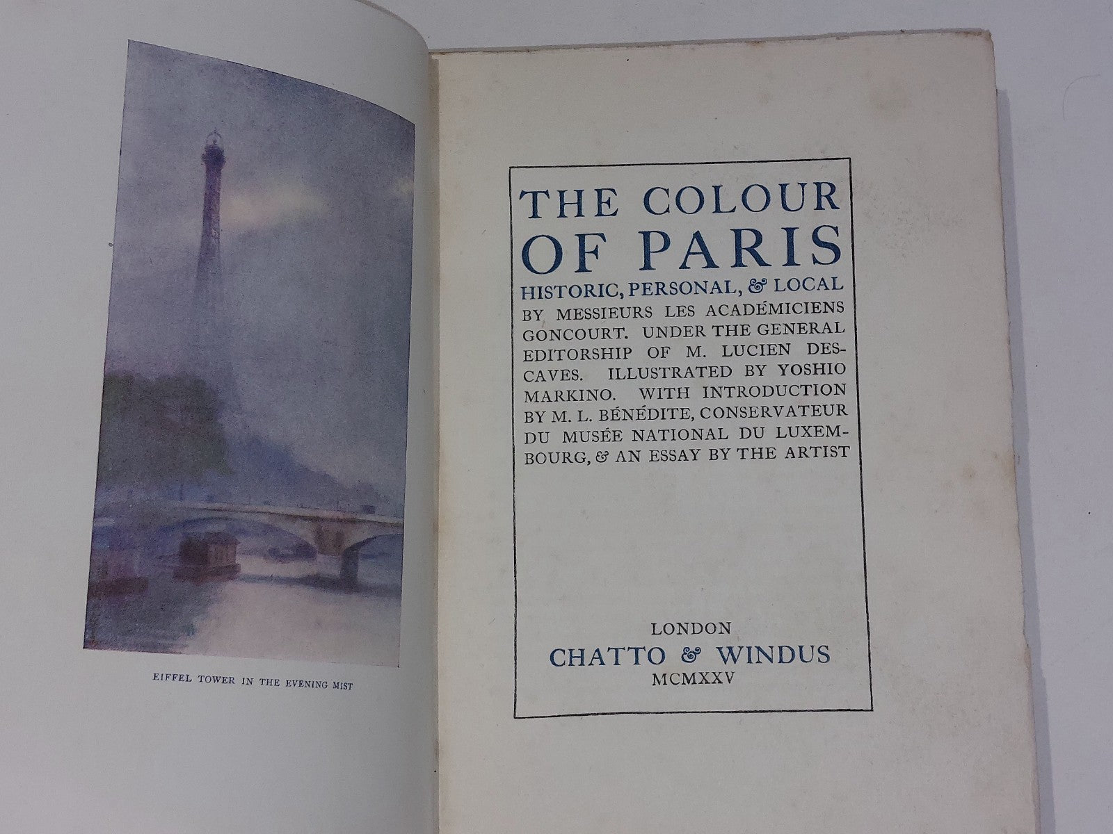 The Colour of Paris With Dustjacket. The Academie Goncourt (1925) Yoshio Markino4