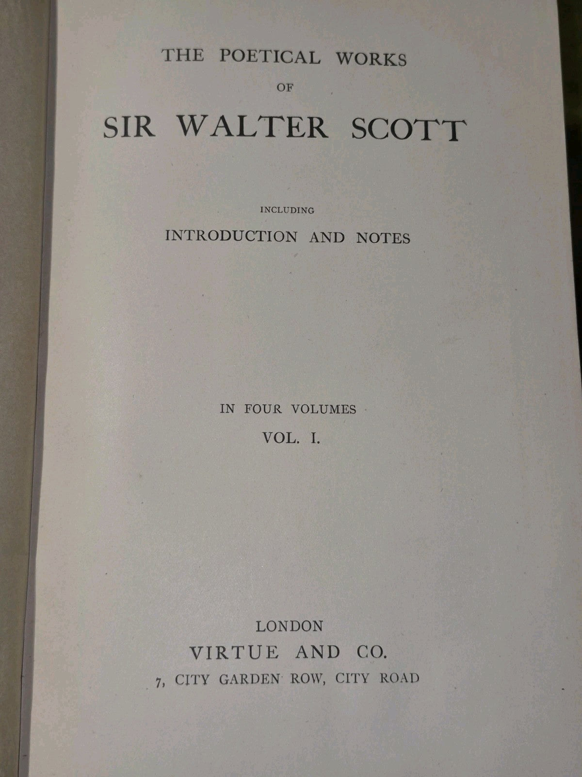 Poetical Works of Sir Walter Scott Complete Set 4 Volumes (Virtue and Co) c.191013