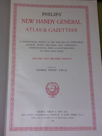 Philips' New Handy Atlas and Gazetteer  19219