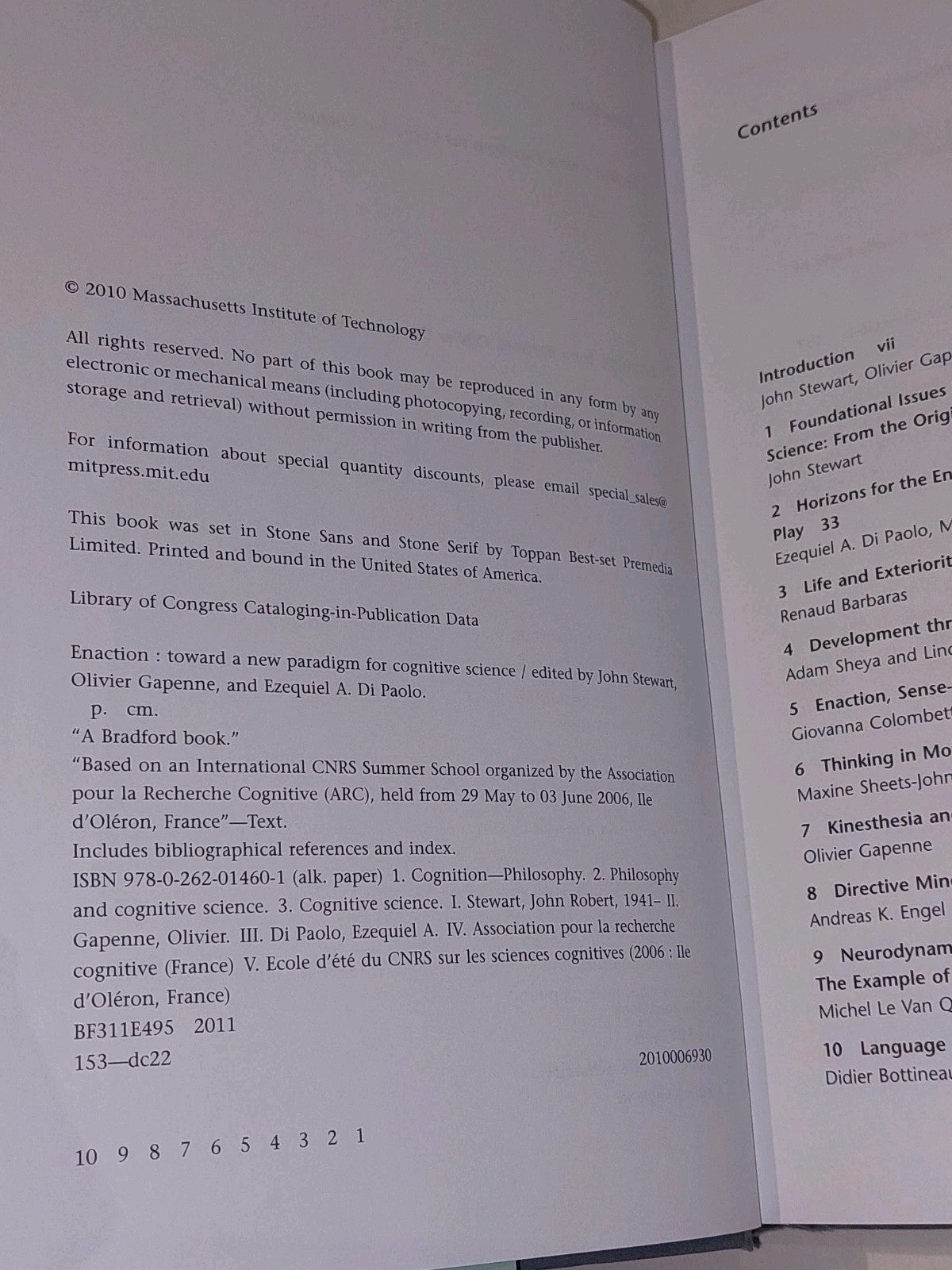 Enaction : Toward a New Paradigm for Cognitive Science [MIT Press] 2010 Hb Book 3