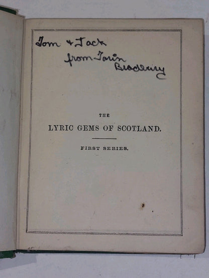 Lyric Gems of Scotland - Collection of Scottish Songs First Series. John Cameron4