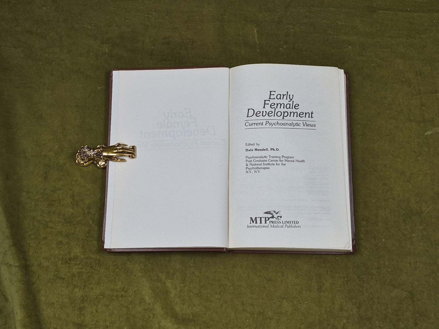 Female Early Development Current Psychoanalytic Views - Dale Mendell 1982 1st UK4
