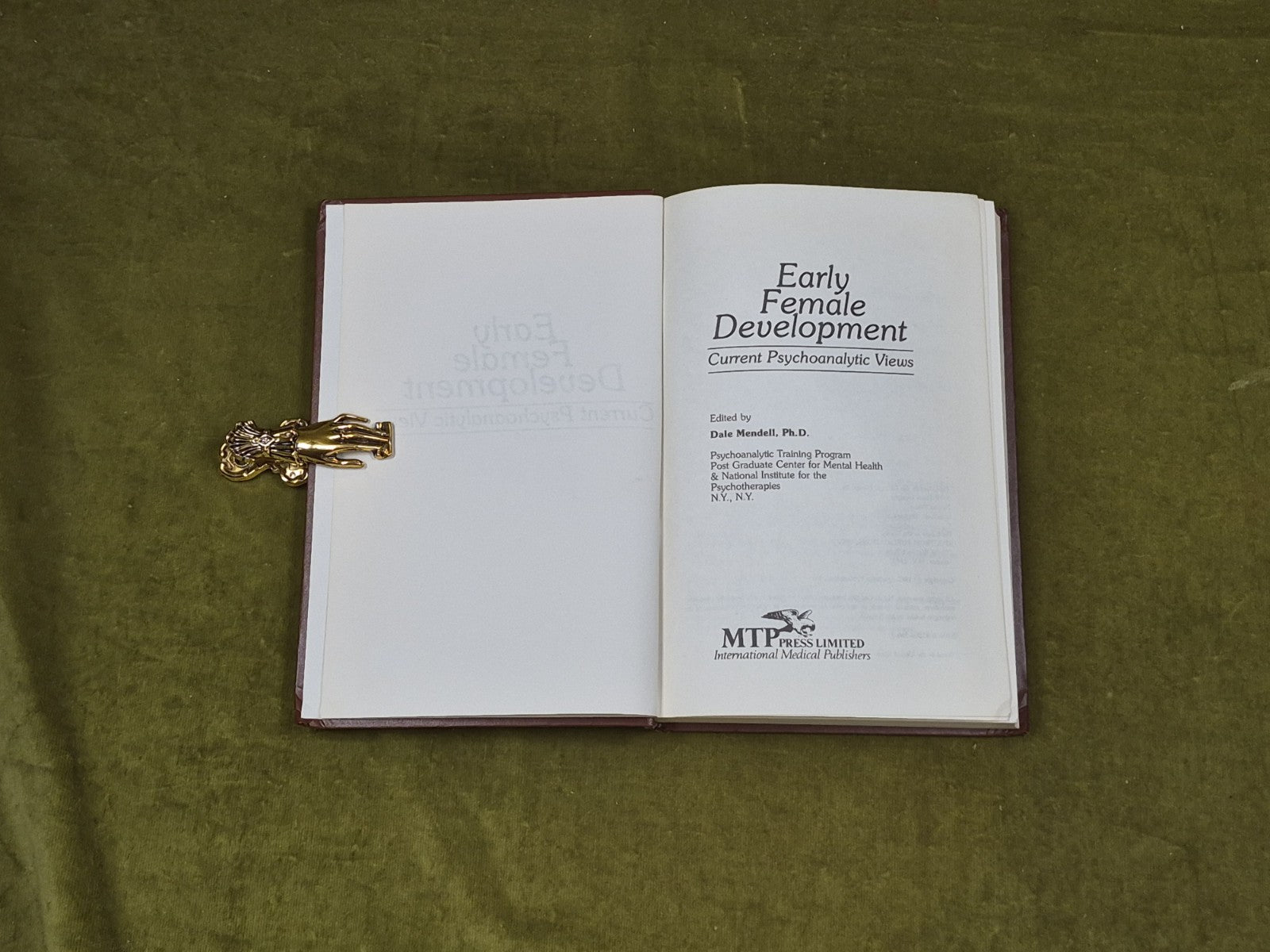 Female Early Development Current Psychoanalytic Views - Dale Mendell 1982 1st UK4