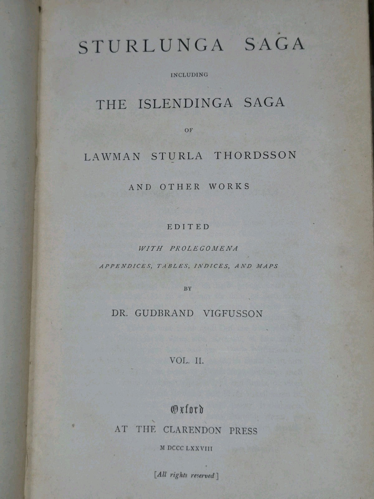 Sturlunga Saga Islendinga Saga Lawman Sturla Thordsson 1878 With Map6