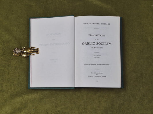 Transactions of the Gaelic Society of Inverness Vol LII 1980-19821