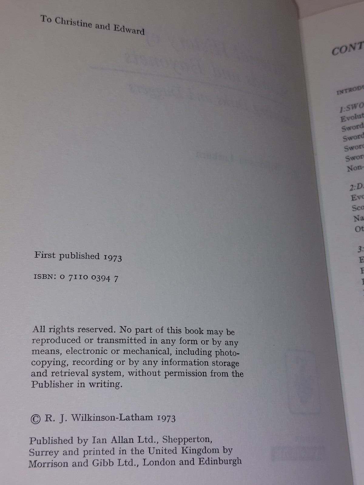 Pictorial History of Swords & Bayonets By WilkinsonLatham (1973) Hb Book3