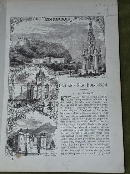 Old and New Edinburgh (c. 1882) James Grant Cassell's Complete Set of 310