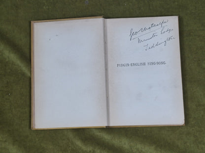 Pidgin-English Sing-Song, Songs & Poems in China-English Charles Leland, 19034