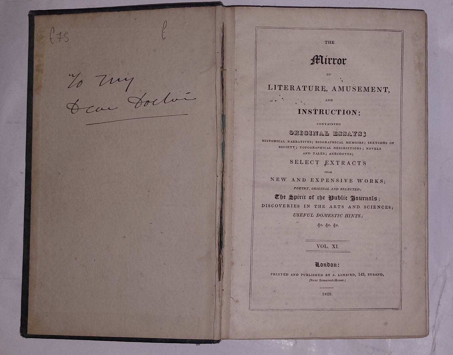 The Mirror Of Literature, Amusement And ... Vol XI 1828, King George IV Death7