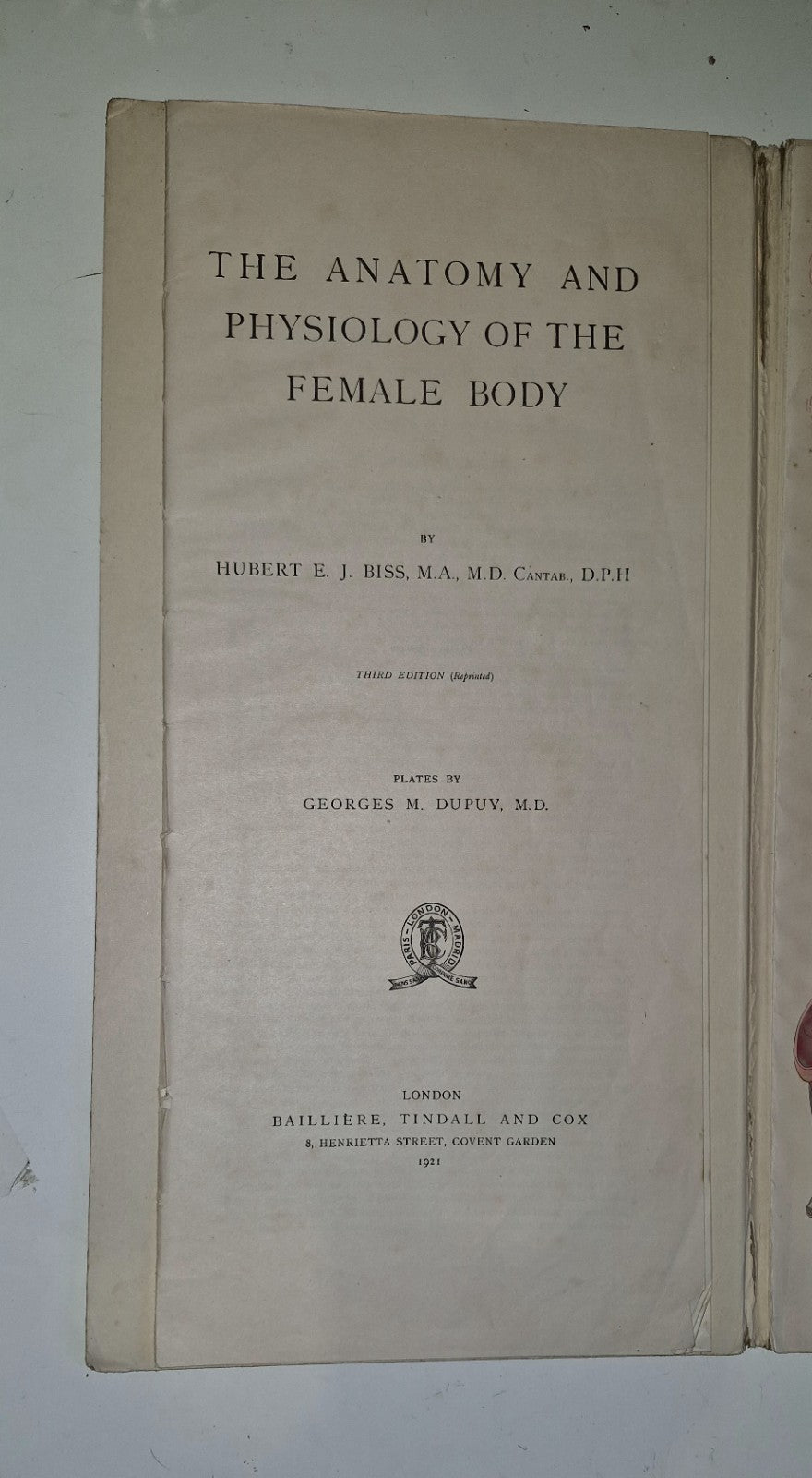 1921 Baillieres Atlas & Anatomy Of The Female Human Body. Swedish Massage Inst.7