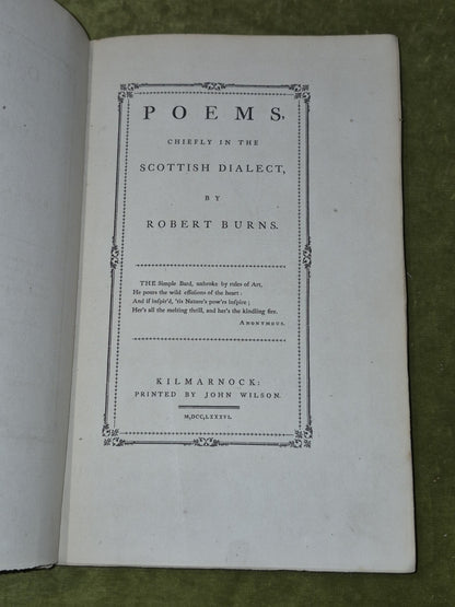 Poems Chiefly in the Scottish Dialect 1867 Kilmarnock Facsimile Signed Numbered6
