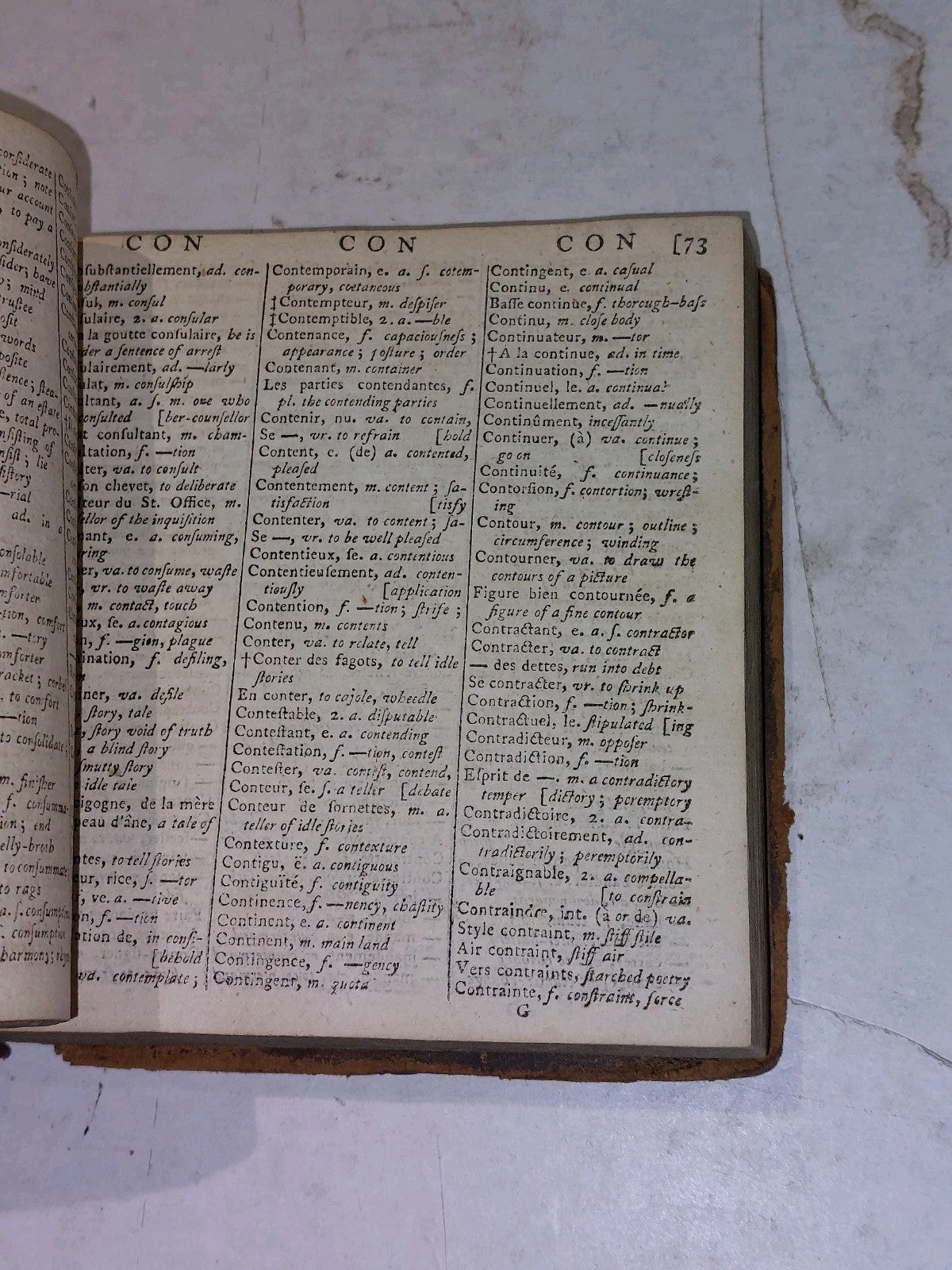 1797 Chambaud's Dictionary French and English, Perrin & Moysant Hb Book6