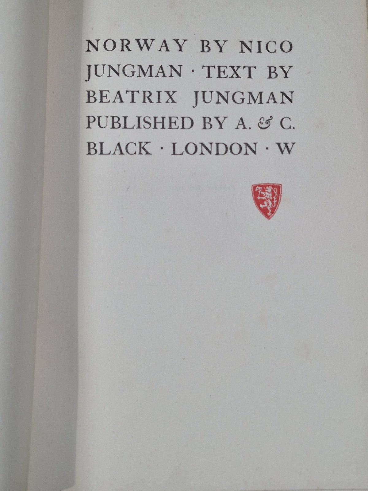 Norway by Nico Jungman 1905 Hardcover A. & C. Black 1st Edition4