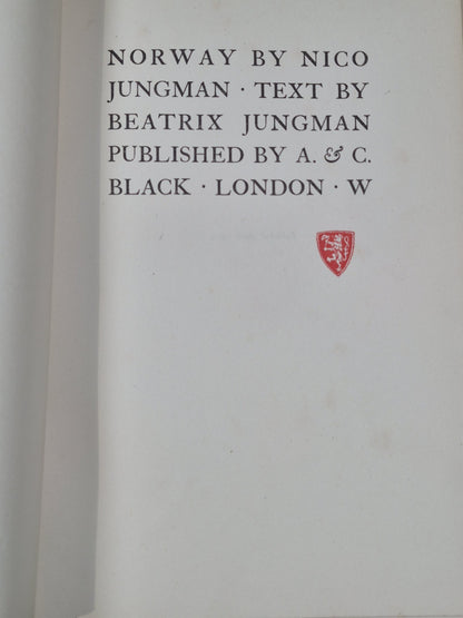 Norway by Nico Jungman 1905 Hardcover A. & C. Black 1st Edition4