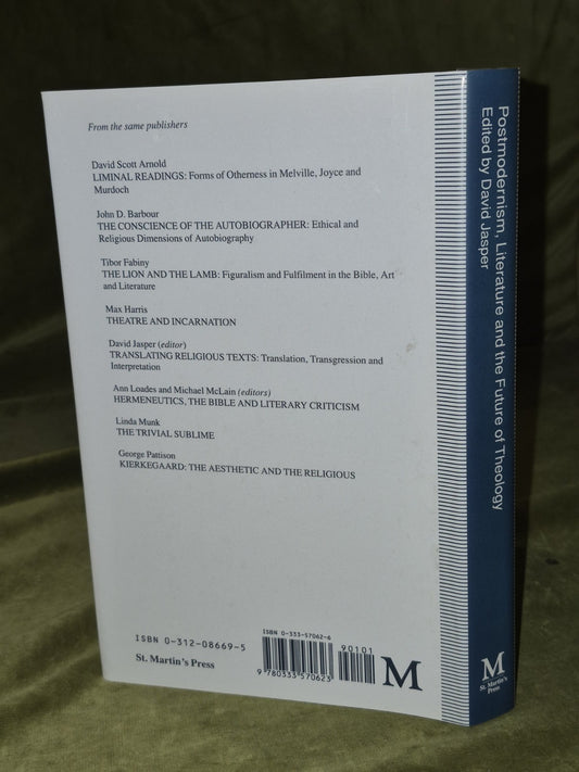 Jasper, David Postmodernism, Literature and the Future of Theology  (1993 HB)1