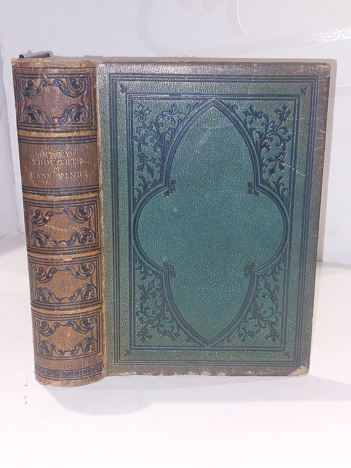 Many Thoughts Of Many Minds By Henry Southgate   Antique Leather Bound 18740
