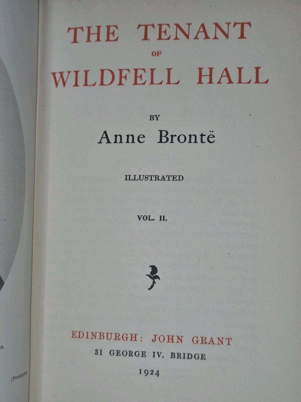 The Novels of the Sisters Bronte John Grant 1924 Edinburgh Incomplete 6 Volumes6