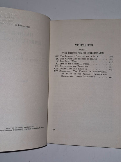 The Higher Spiritualism [Vol. 1&2] John C Leonard (1956) Psychic Book Club Hb 4