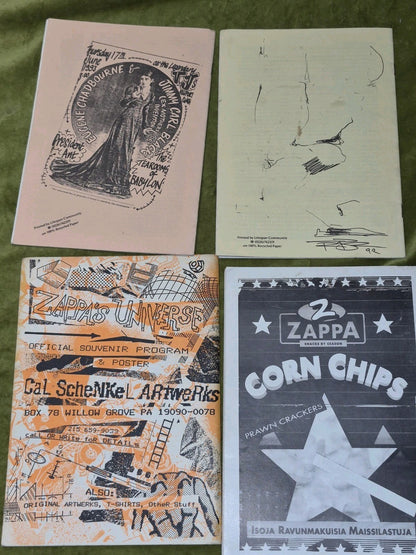 Frank Zappa Fanzines: Society Pages, T Mersh Duween #32, #28, #10, #81