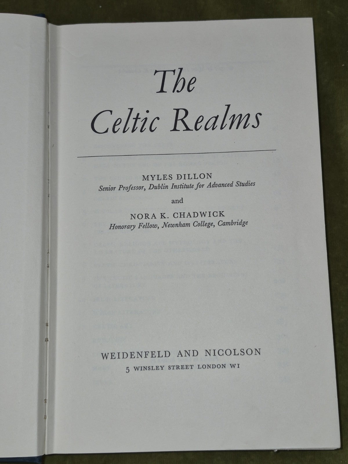 The Celtic Realms Myles Dillion Nora Chadwick 1967 First Edition4