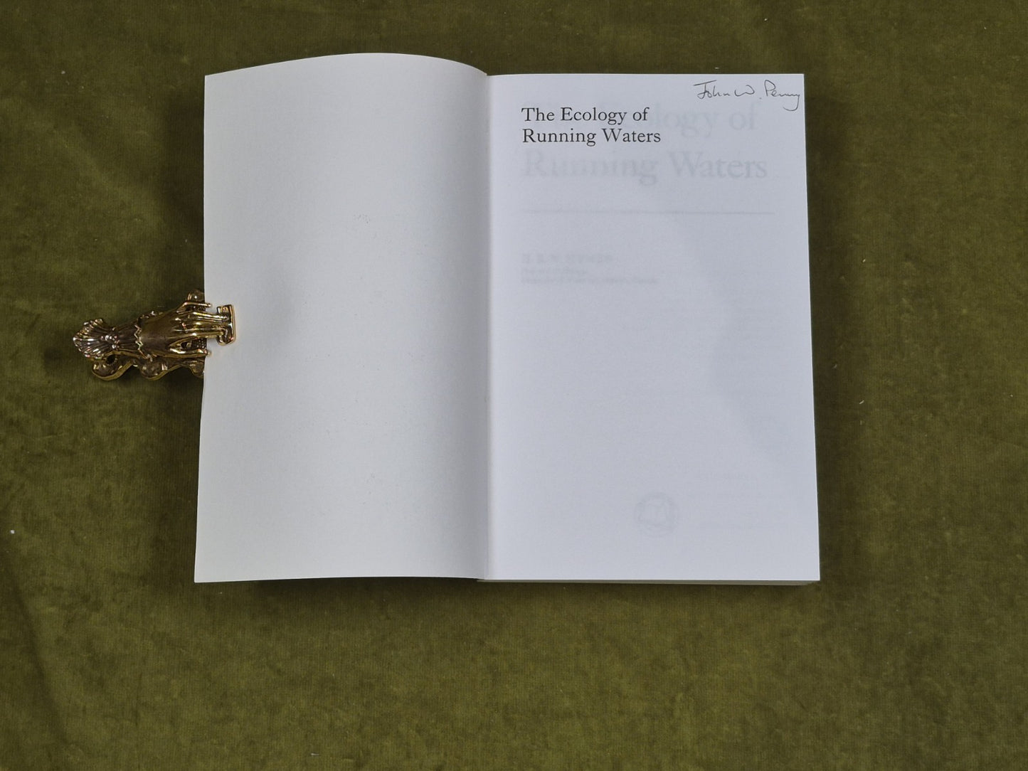 The Ecology of Running Waters - H B N Hynes , Blackburn Press 2001 PB3