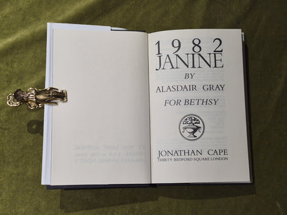 1982 Janine - Alasdair Gray - Jonathan Cape 1984 1st HB DJ4