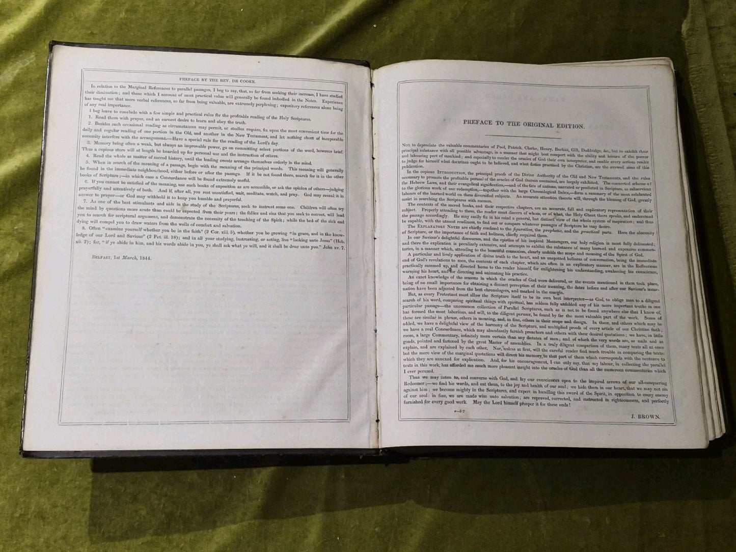 John Brown’s Self Interpreting Bible. Both Volumes (complete) Blackie Circa 184512