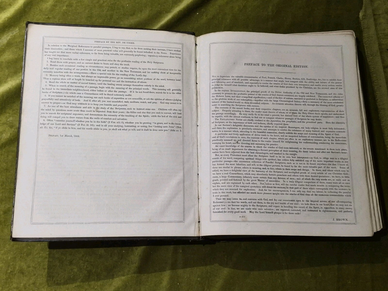 John Brown’s Self Interpreting Bible. Both Volumes (complete) Blackie Circa 184512