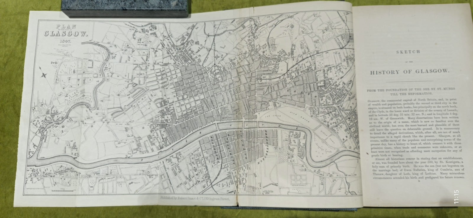 Sketches Of The History Of Glasgow By James Pagan 1847 - VGC 9