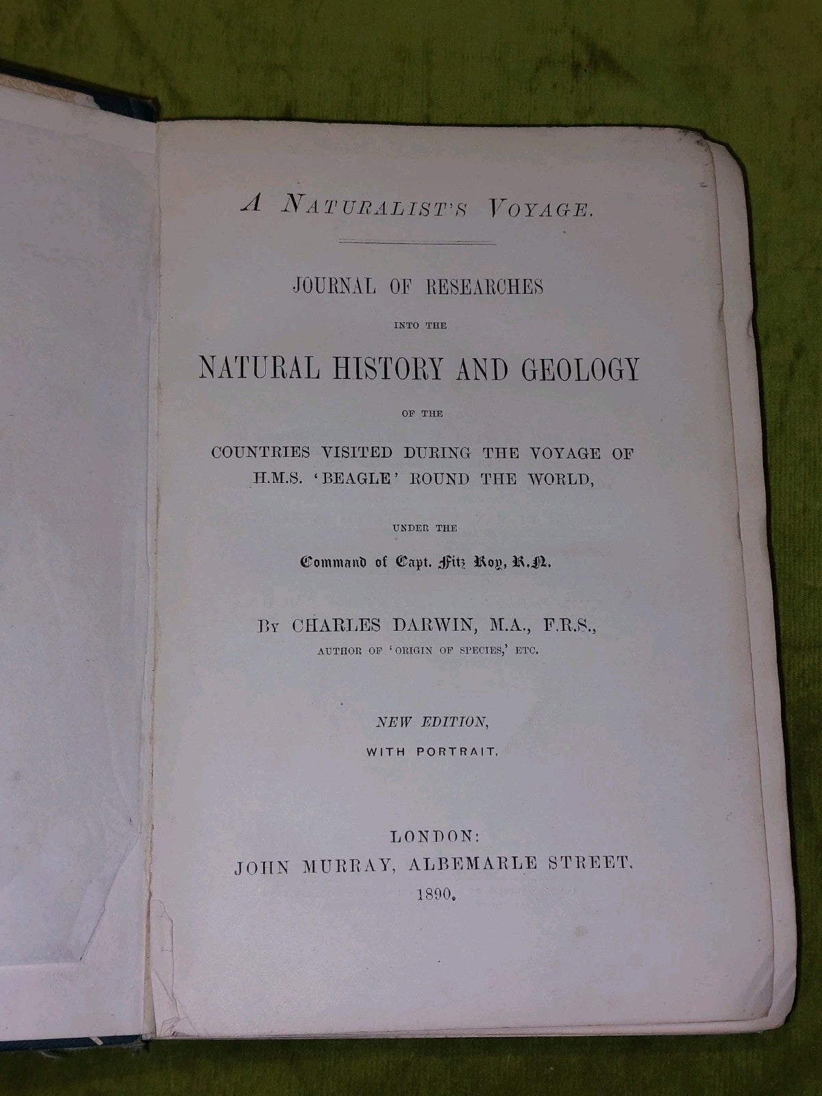 CHARLES DARWIN NATURALIST'S VOYAGE AROUND THE WORLD 1890 EDITION5