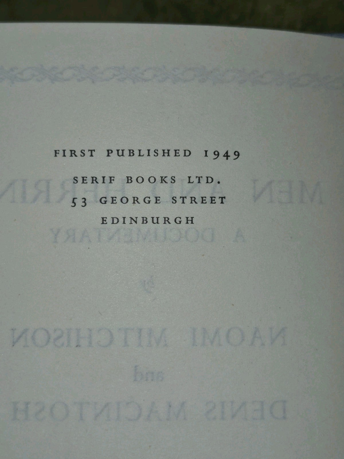Men and Herring Naomi Mitchison Denis Macintosh 1949 Serif Books5