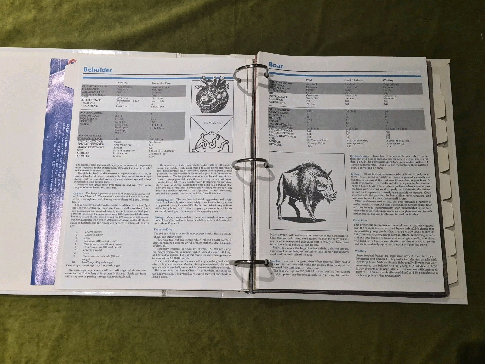 Monstrous Compendium Volumes 1 & 3- AD&D 2nd 1989 - Dungeons and Dragons5