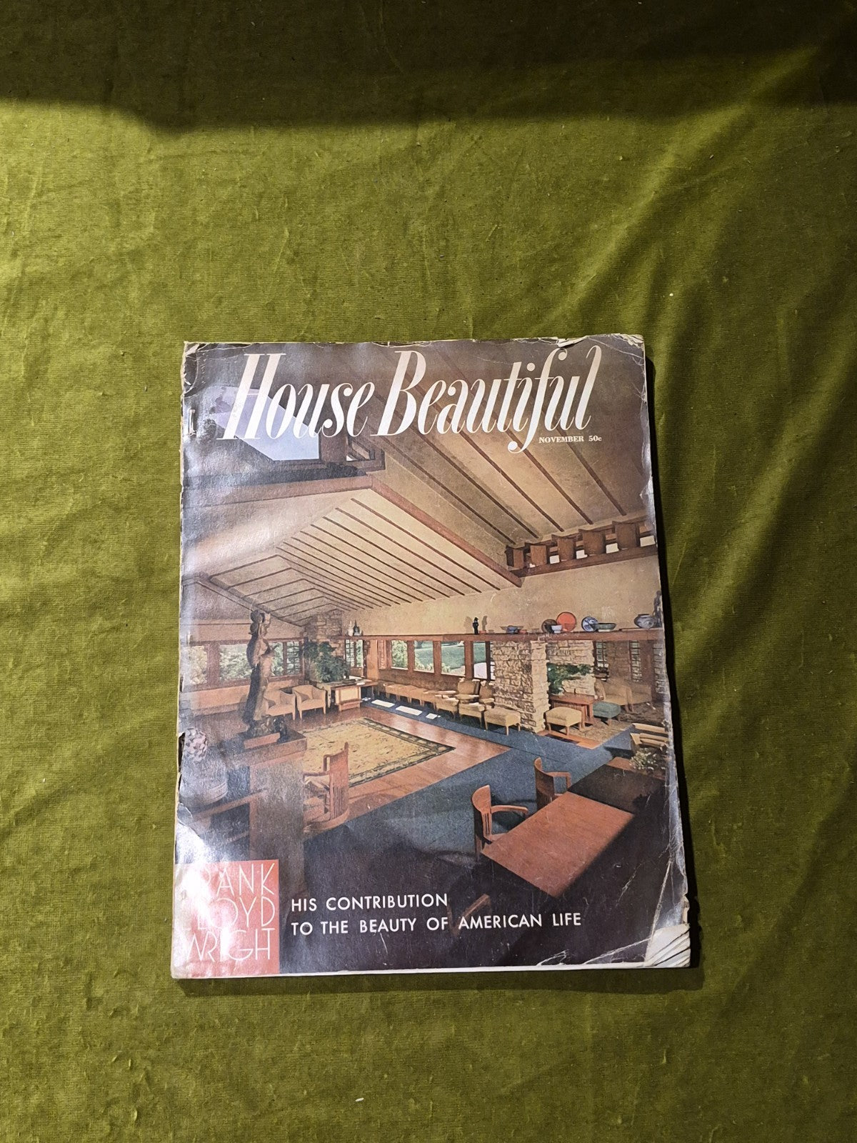 House Beautiful Magazine November 1955 Volume 98, No. 11 - Frank Lloyd Wright0