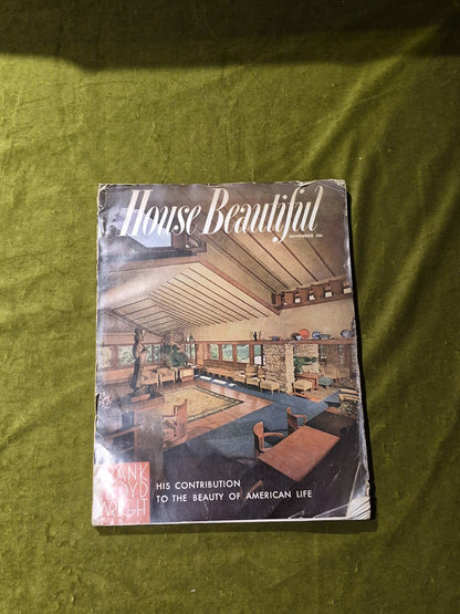 House Beautiful Magazine November 1955 Volume 98, No. 11 - Frank Lloyd Wright0